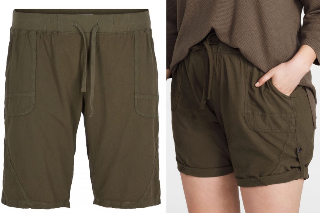 Shorts i 100% bomuld med opsmøgnings mulighed