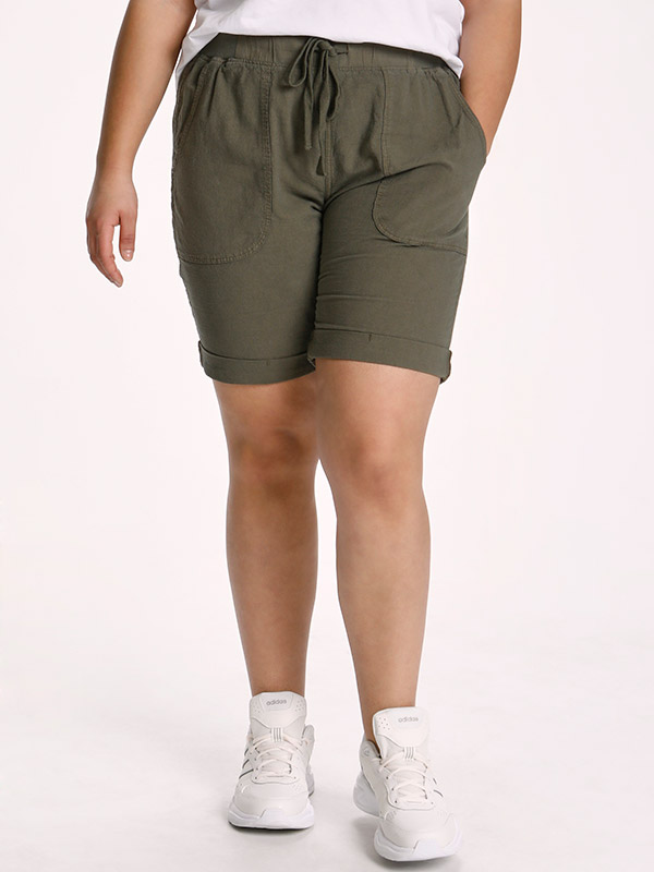 NANA - Grønne shorts i bomuld fra Kaffe Curve