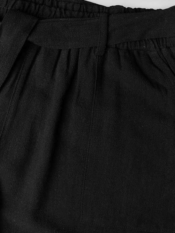 LILOA - Sorte shorts i hørblanding fra Kaffe Curve