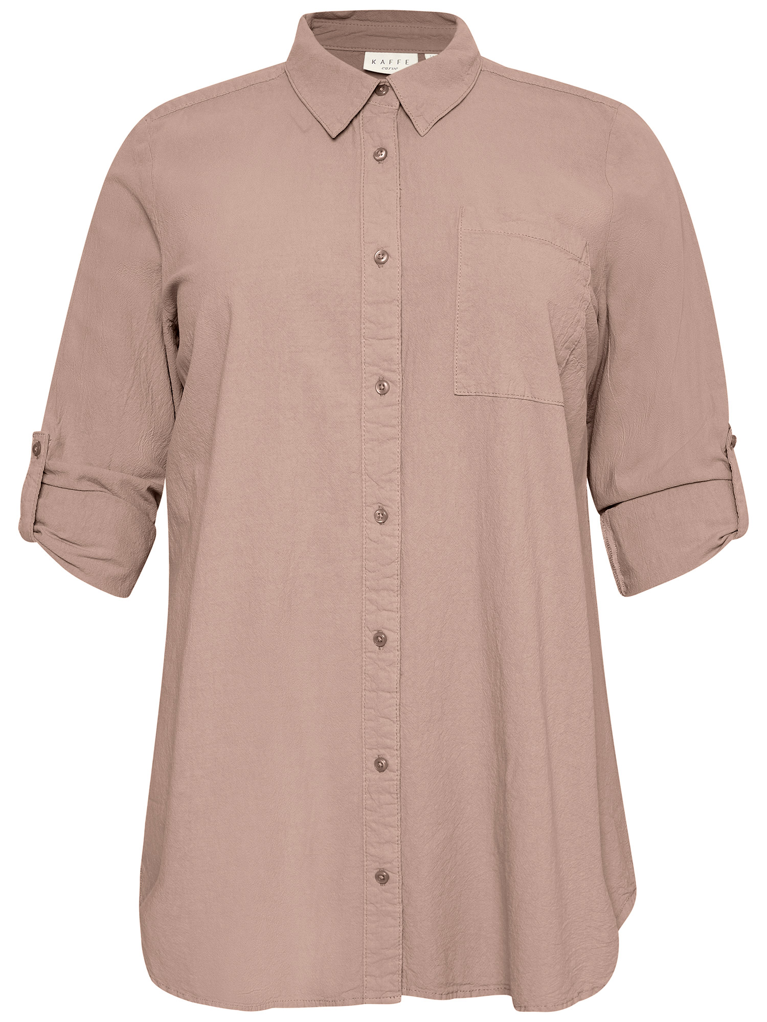 KC NANA - Bomulds skjorte i fin støvet rosa fra Kaffe Curve