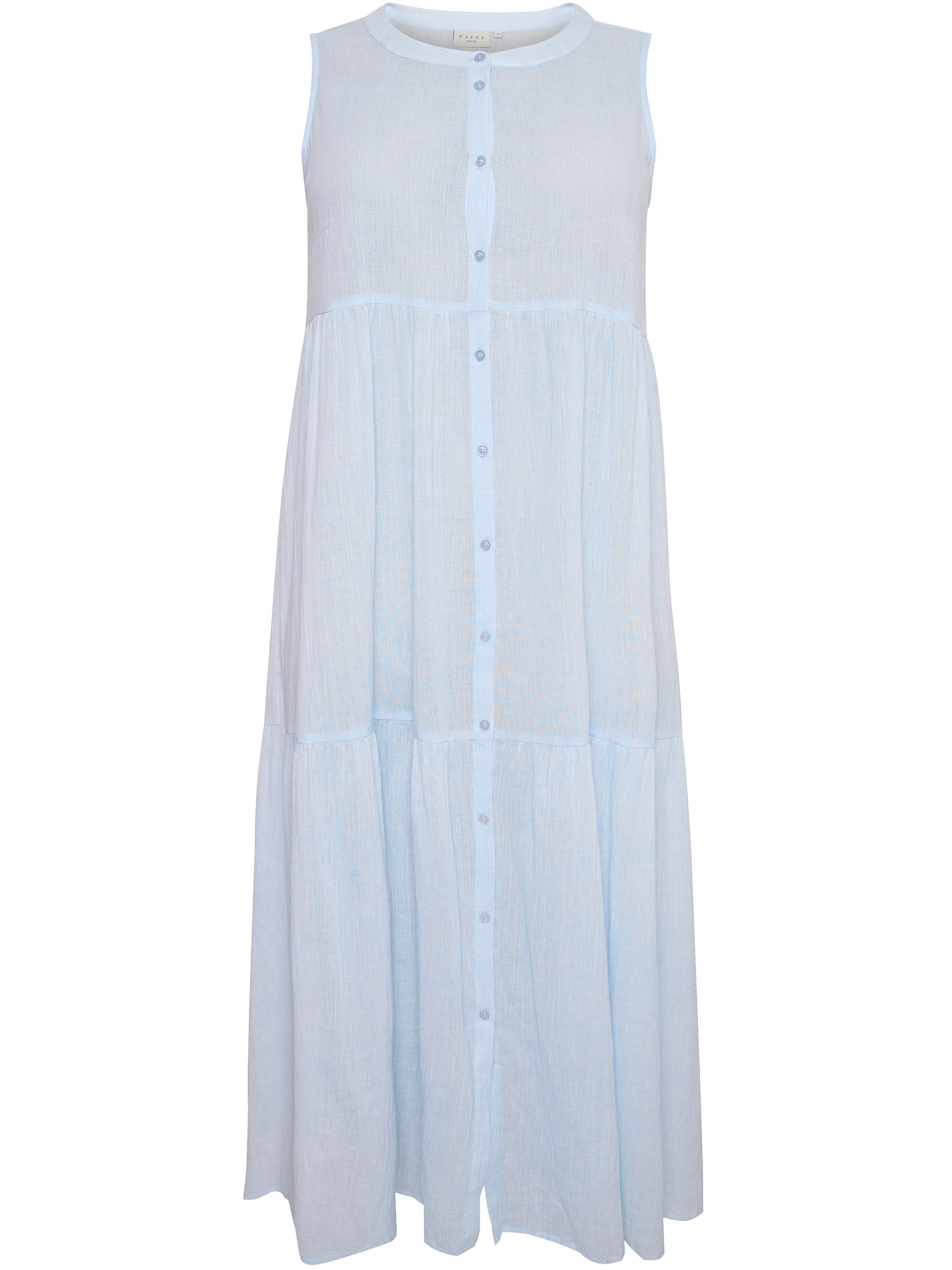 KCvella - Lang sød lyseblå bomulds kjole fra Kaffe Curve