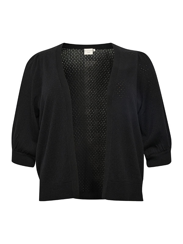 DALINA - Sort cardigan i fin bomulds strik fra Kaffe Curve