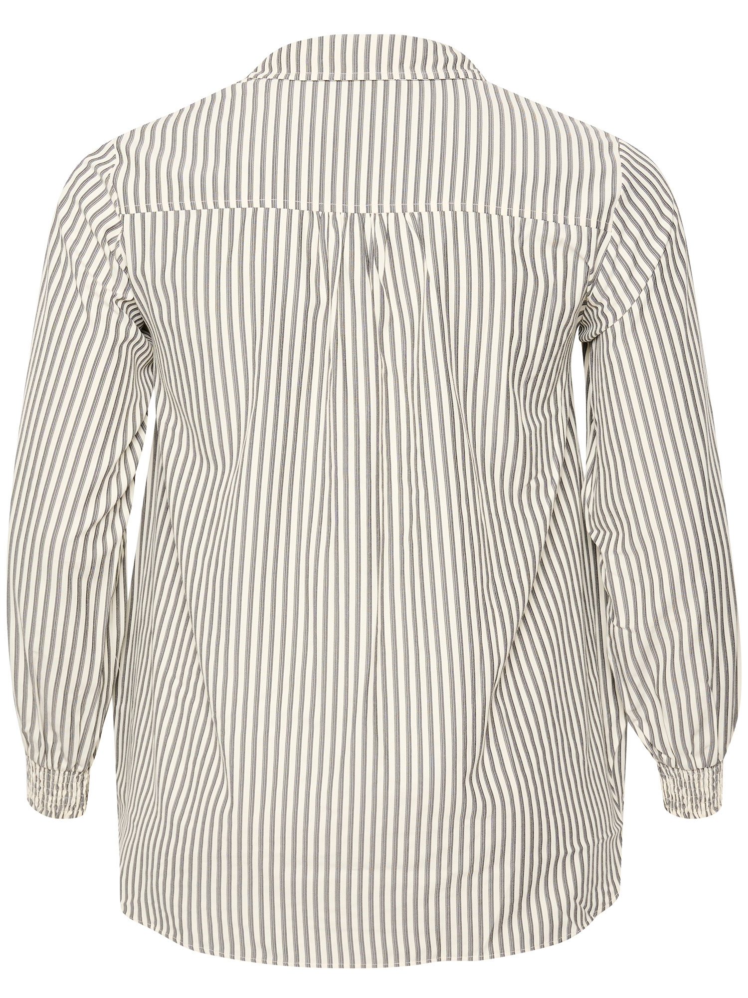 KC LOLINA - Let hvis skjorte med fine grå og sorte striber fra Kaffe Curve