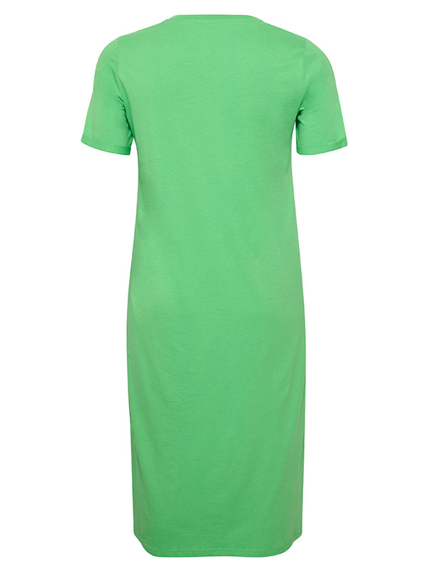 CALINE - Grøn kjole i blød bomulds jersey fra Kaffe Curve