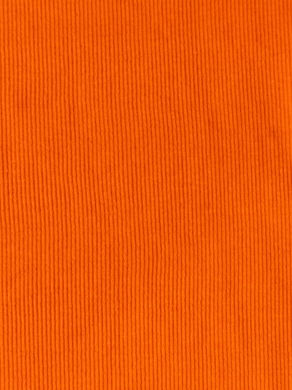 CARINA - Orange top i ribbet bomulds jersey fra Kaffe Curve