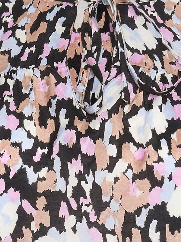 OBBY - Sød bluse med blondekrave og farvet print fra Kaffe Curve