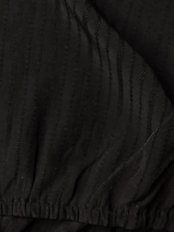 DANNI - Sort bluse i stribet stof fra Kaffe Curve
