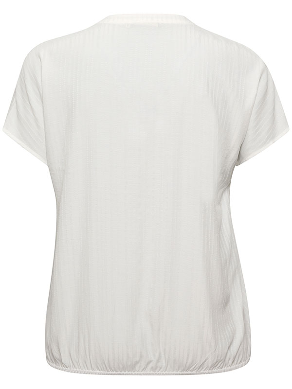 DANNI - Hvid bluse med elastikkant fra Kaffe Curve