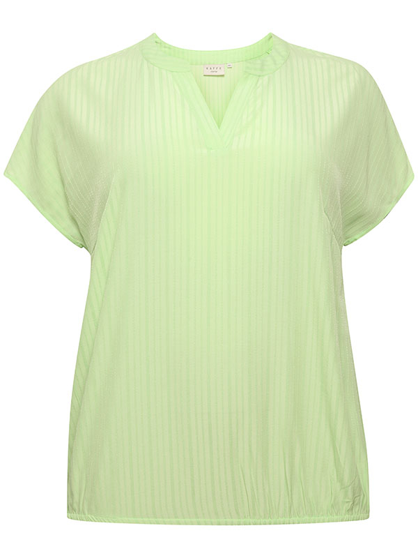 DANNI - Grøn bluse med elastikkant fra Kaffe Curve