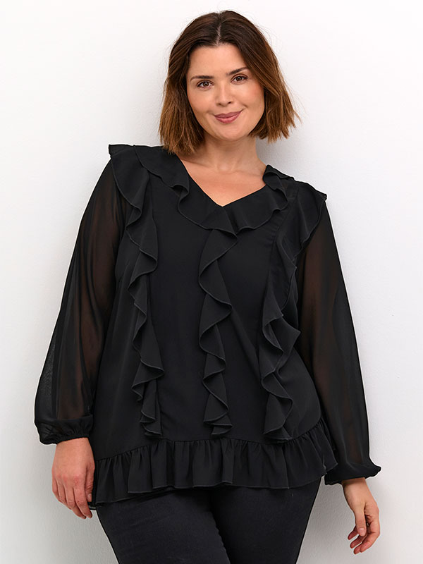KCNINNI - Bluse fra Kaffe Curve