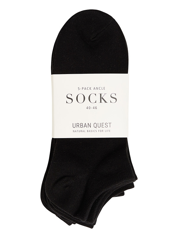 5-pak Bambus footies sort fra Urban Quest