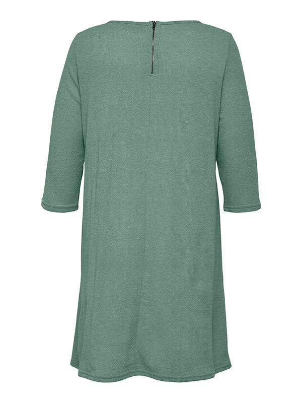 MARTHA - Grøn jersey kjole med struktur fra Only Carmakoma