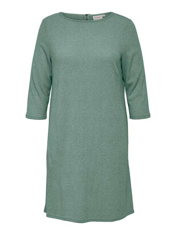 MARTHA - Grøn jersey kjole med struktur fra Only Carmakoma