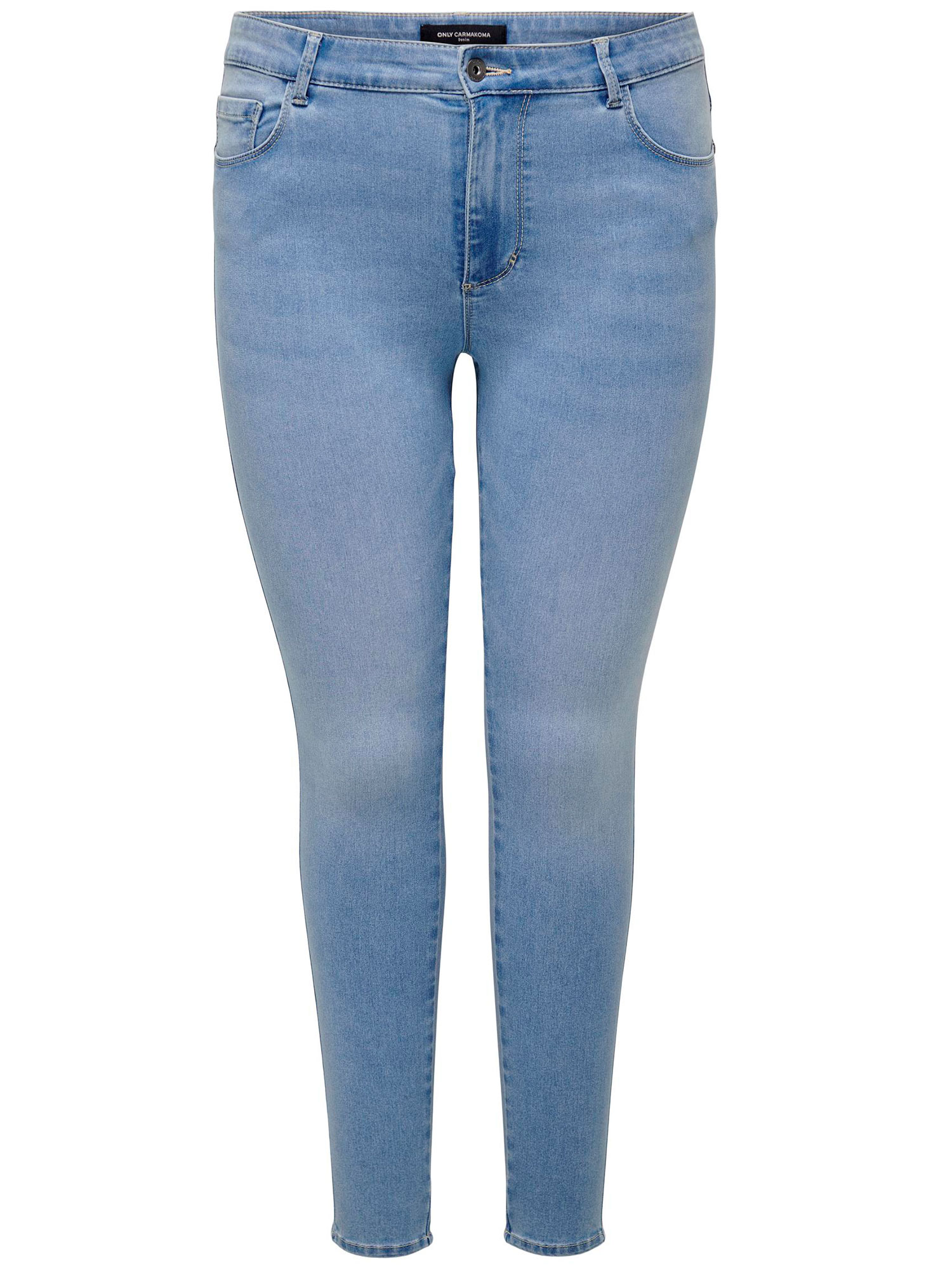 AUGUSTA - Lyseblå jeans i strækbar bomulds denim fra Only Carmakoma