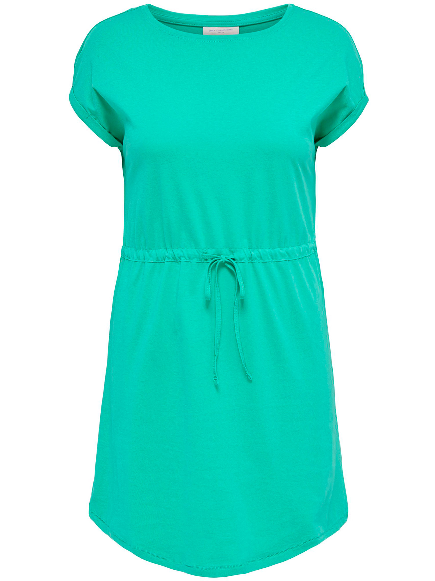 Carapril - Lækker bomulds jersey kjole i flot grøn fra Only Carmakoma