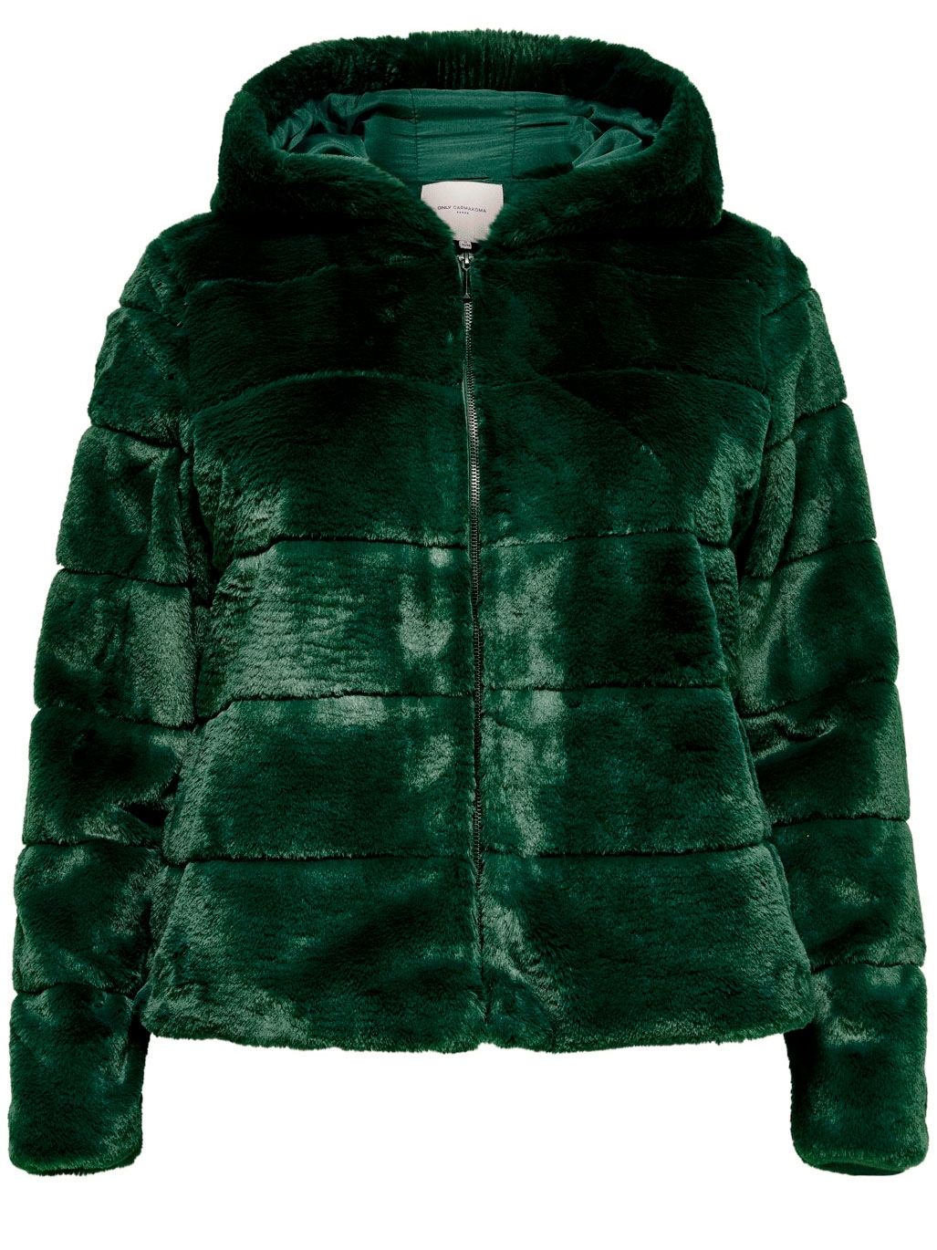 Mørkegrøn faux fur jakke  fra Only Carmakoma