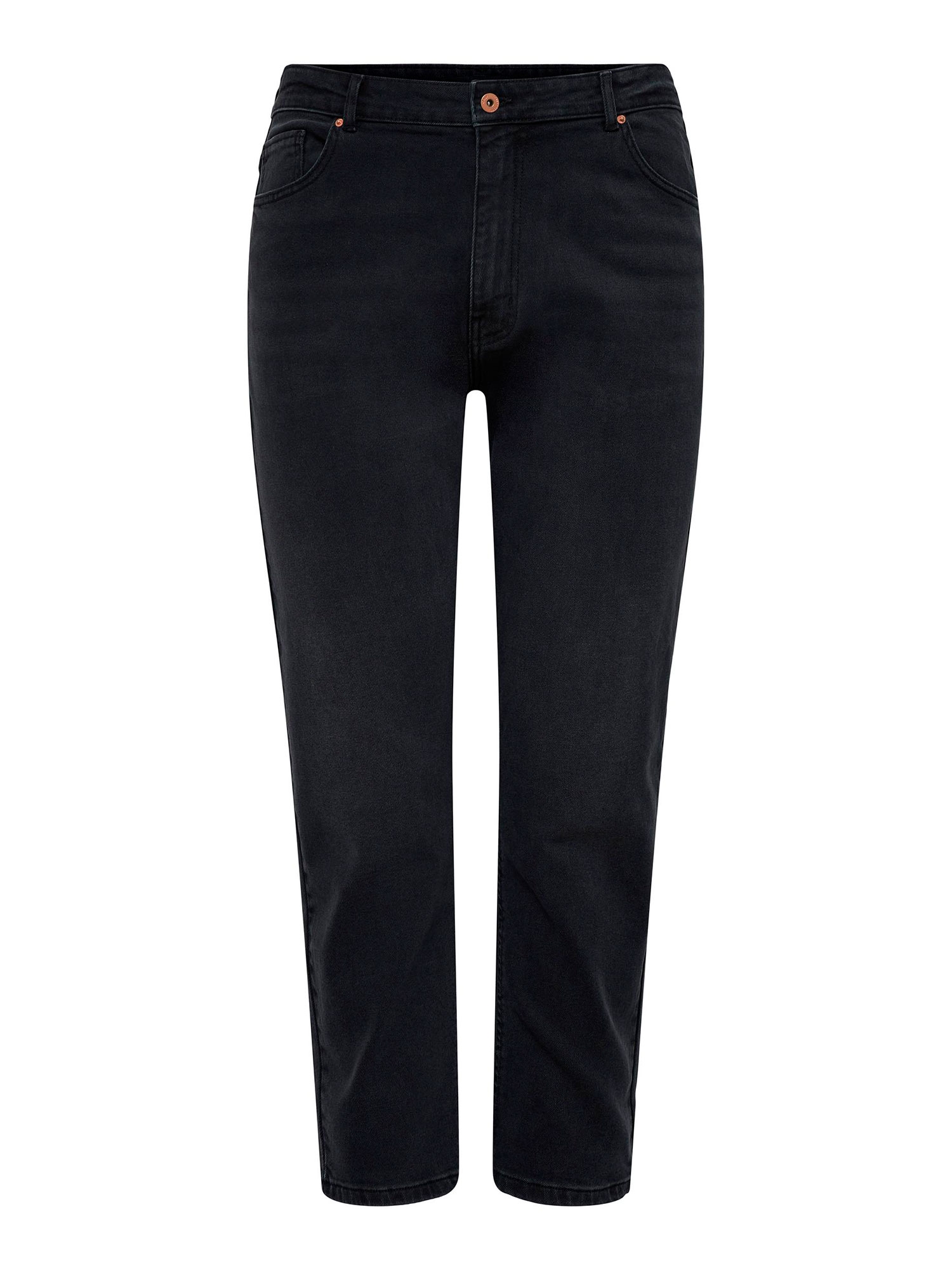 ENEDA - Sorte jeans med høj talje og ankel længde  fra Only Carmakoma