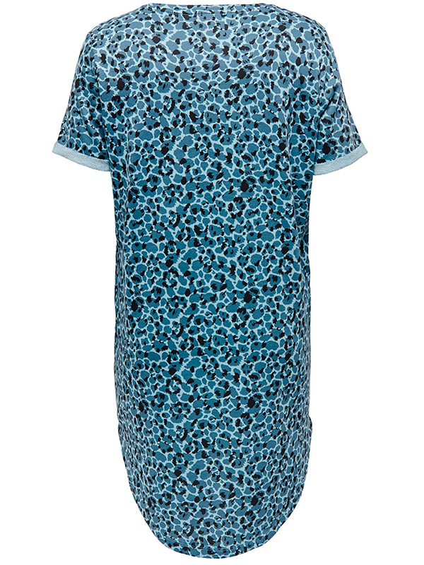 KAYLEE - Bomulds kjole i blå mønster fra Only Carmakoma