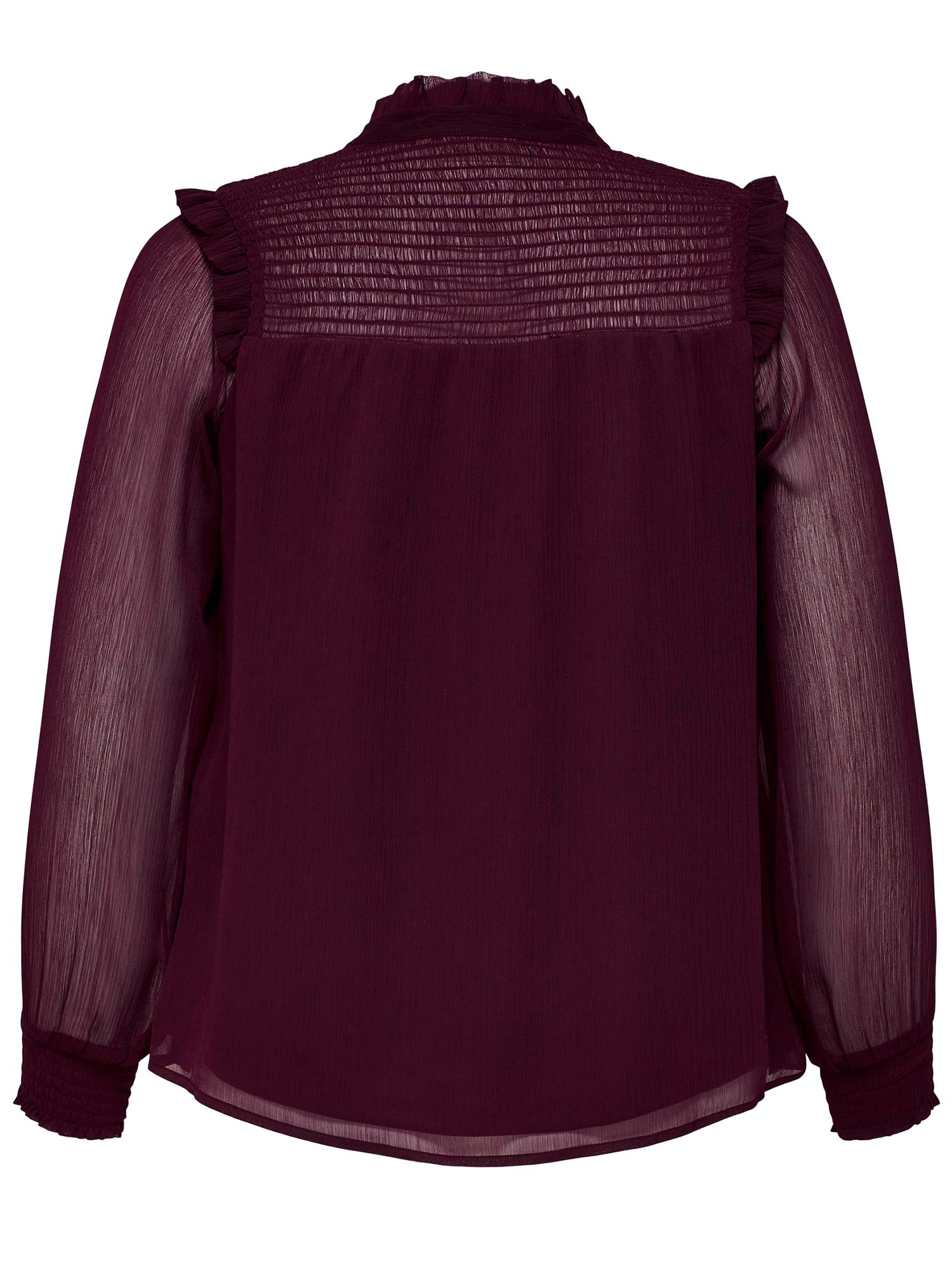 Car MONDENALINA - Smuk Bordeaux skjorte bluse i elegant chiffon fra Only Carmakoma