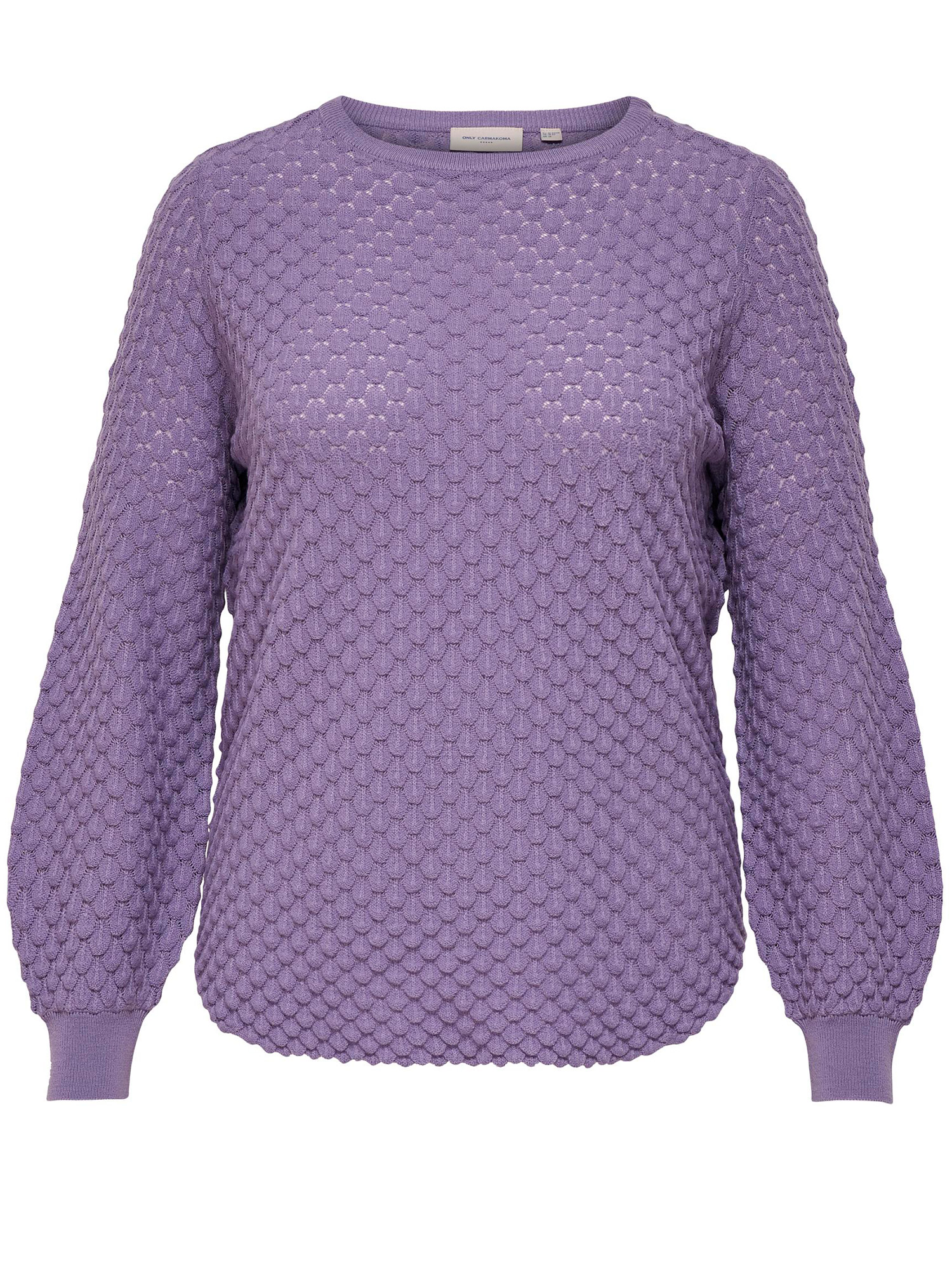 Carmatt - Flot lilla strik bluse fra Only Carmakoma