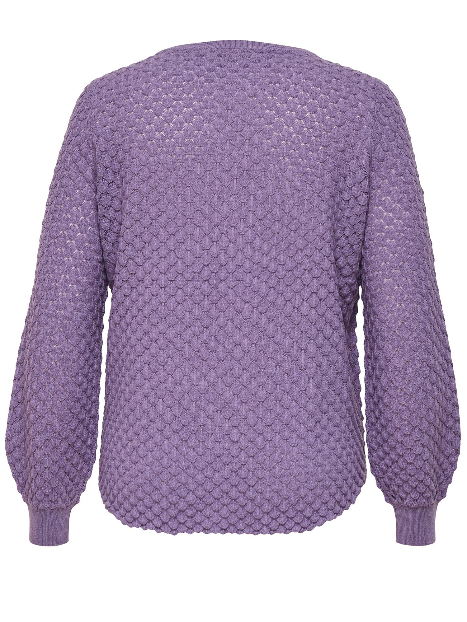Carmatt - Flot lilla strik bluse fra Only Carmakoma