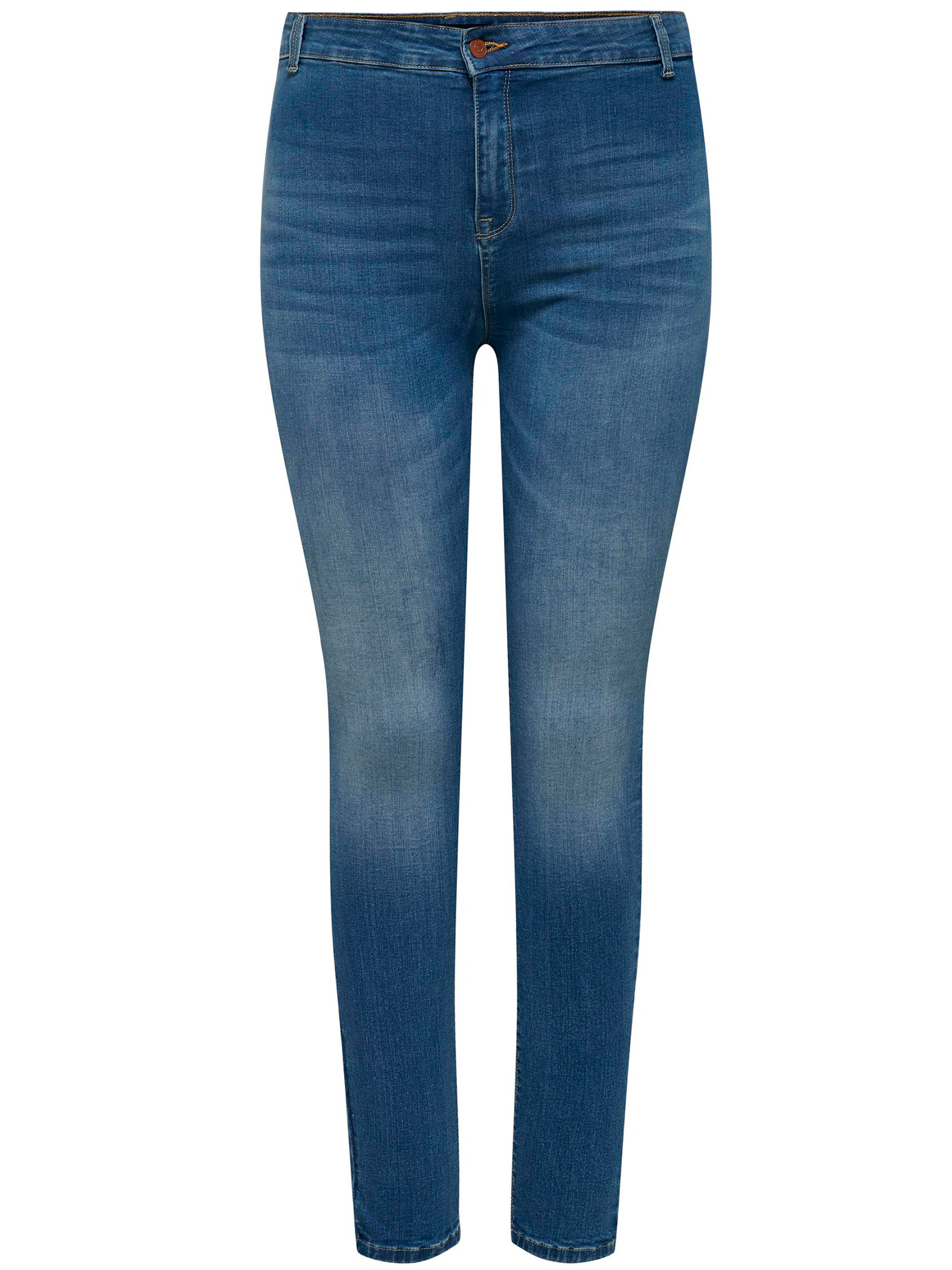 HUBA - Blå jeans i super stretch med smalle ben fra Only Carmakoma