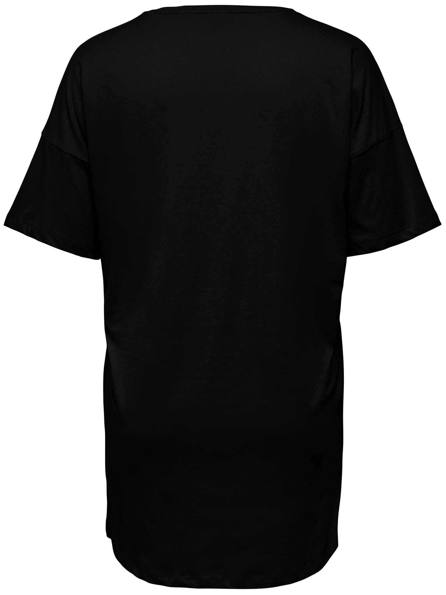 Carloni - Sort lang t-shirt i bomulds jersey fra Only Carmakoma