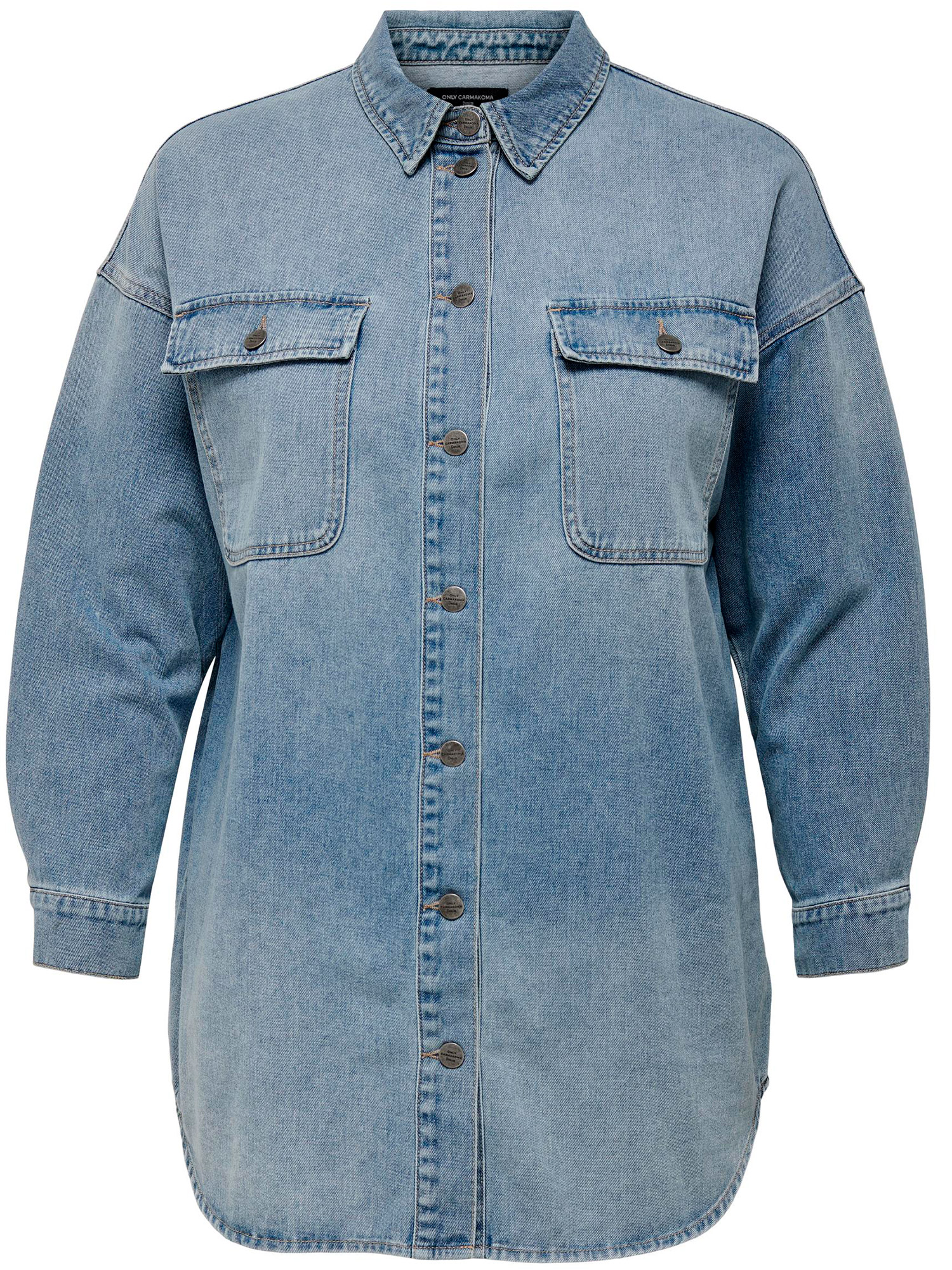 SIA - Denim skjorte jakke i 100% bomuld fra Only Carmakoma