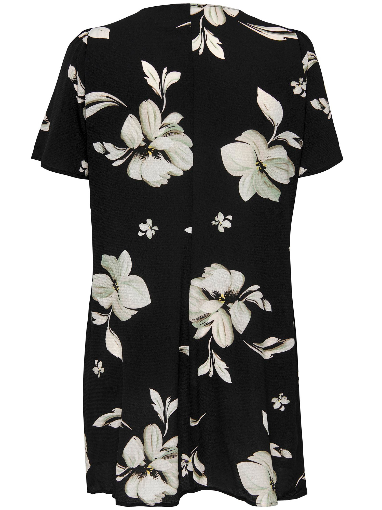 Carluxmille - Sort skjorte kjole med store blomster fra Only Carmakoma