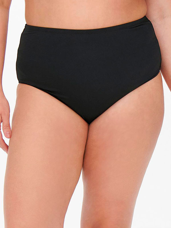 SOPHIA - Sorte bikini trusser med høj talje fra Only Carmakoma