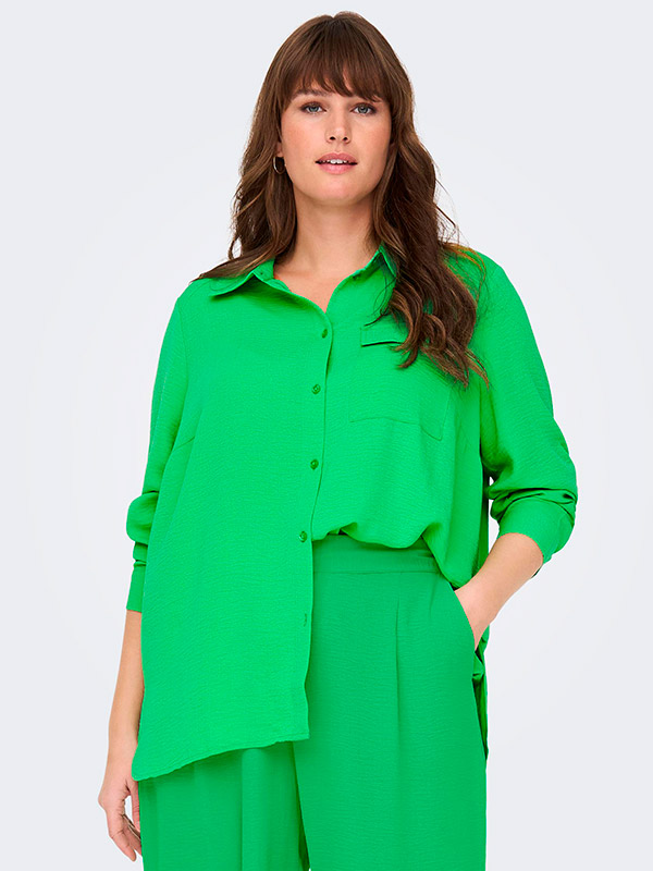 JOLEEN JACKIE - Grøn skjorte fra Only Carmakoma