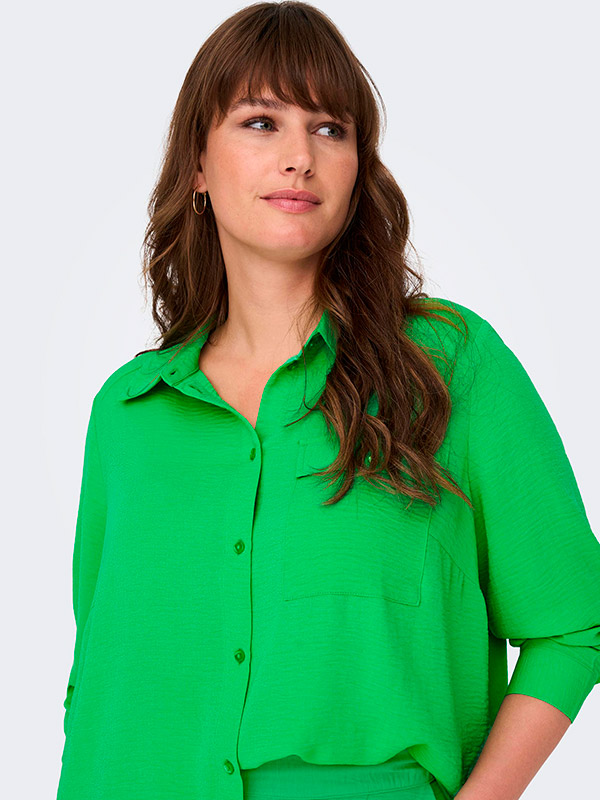 JOLEEN JACKIE - Grøn skjorte fra Only Carmakoma
