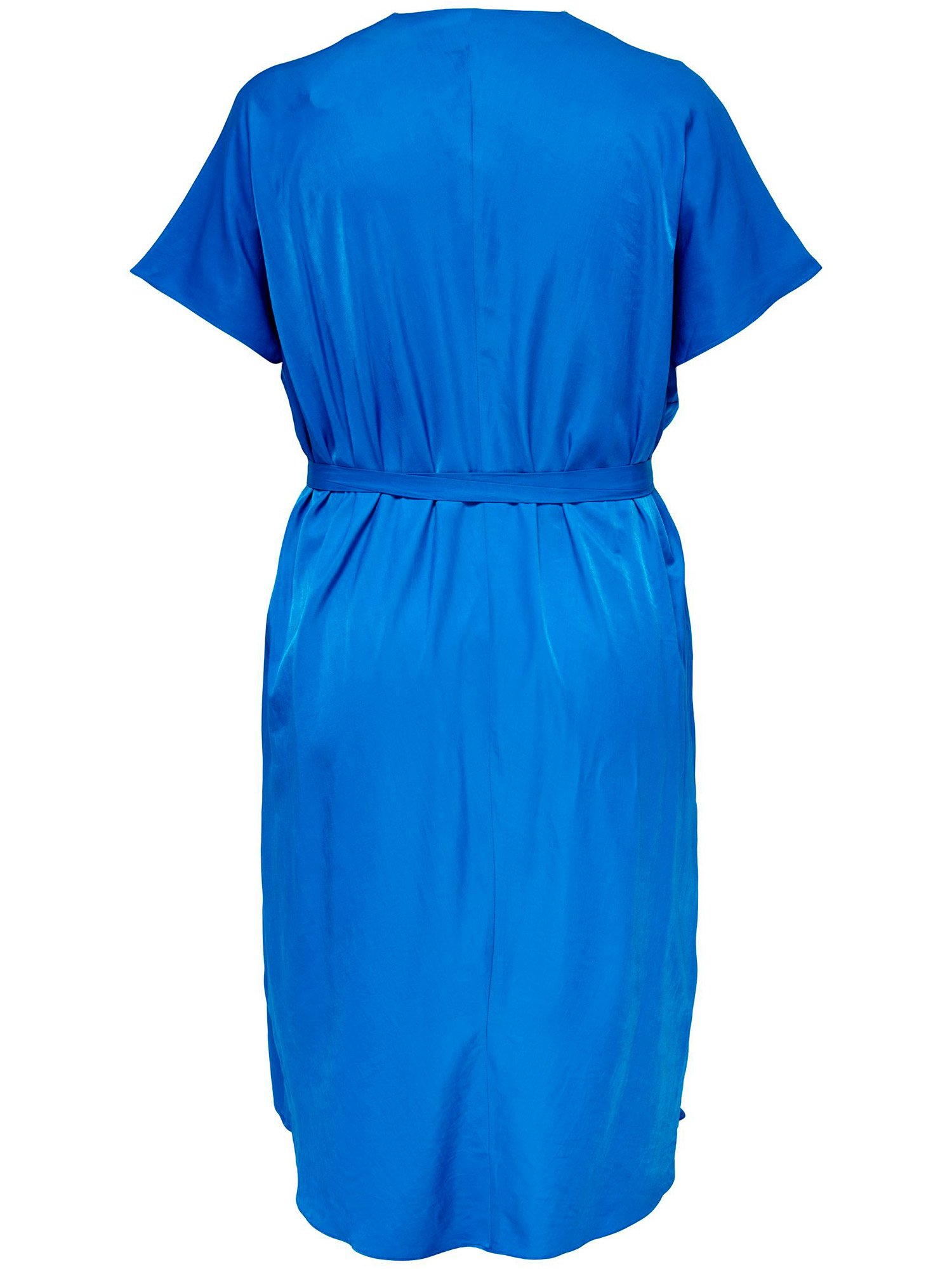 KALANA - Blå kjole med bindebånd fra Only Carmakoma