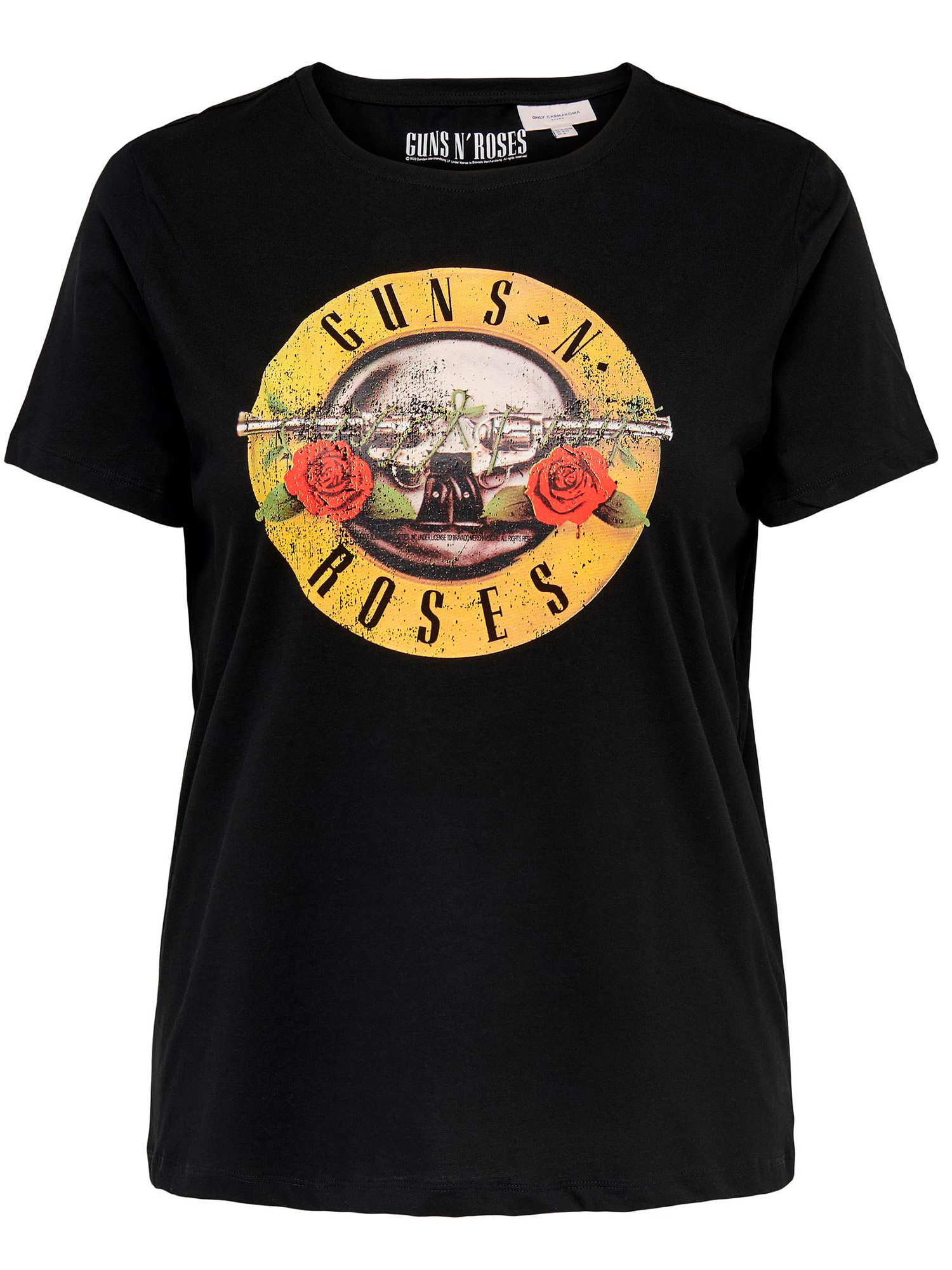 GUNS N ROSES - Sort bomulds t-shirt med tryk fra Only Carmakoma