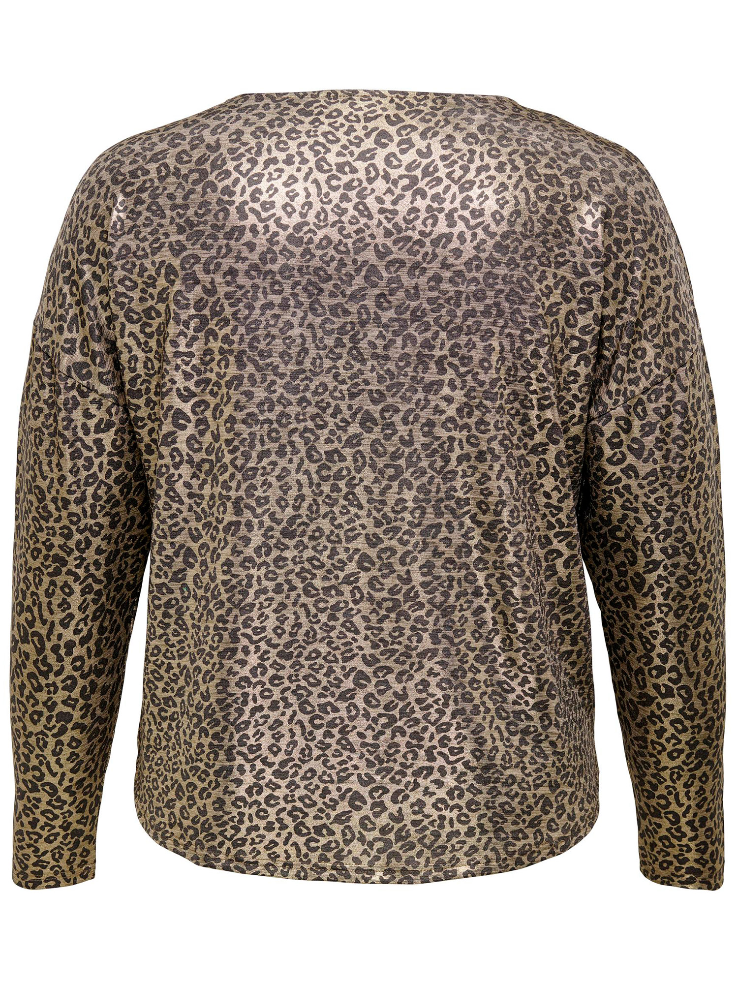 Car ELIN - Bluse i guld dyreprint med skinnende overflade  fra Only Carmakoma