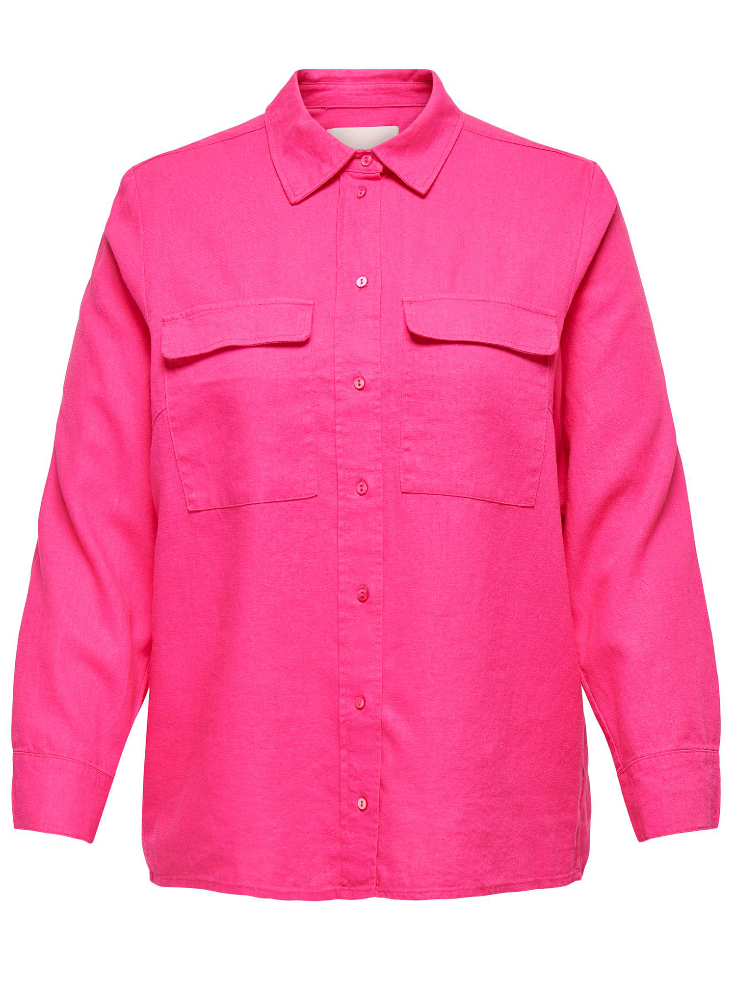 CARO - Pink skjorte i viskose og hør fra Only Carmakoma