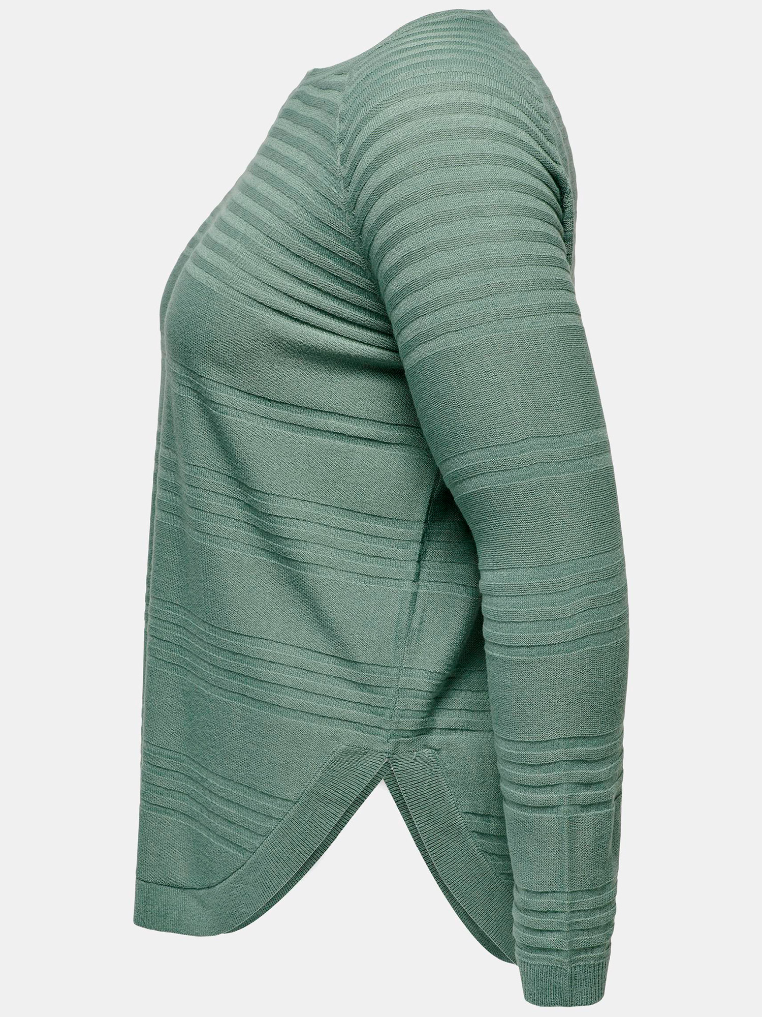 NEWAIRPLAIN - Grøn strik bluse med striber fra Only Carmakoma