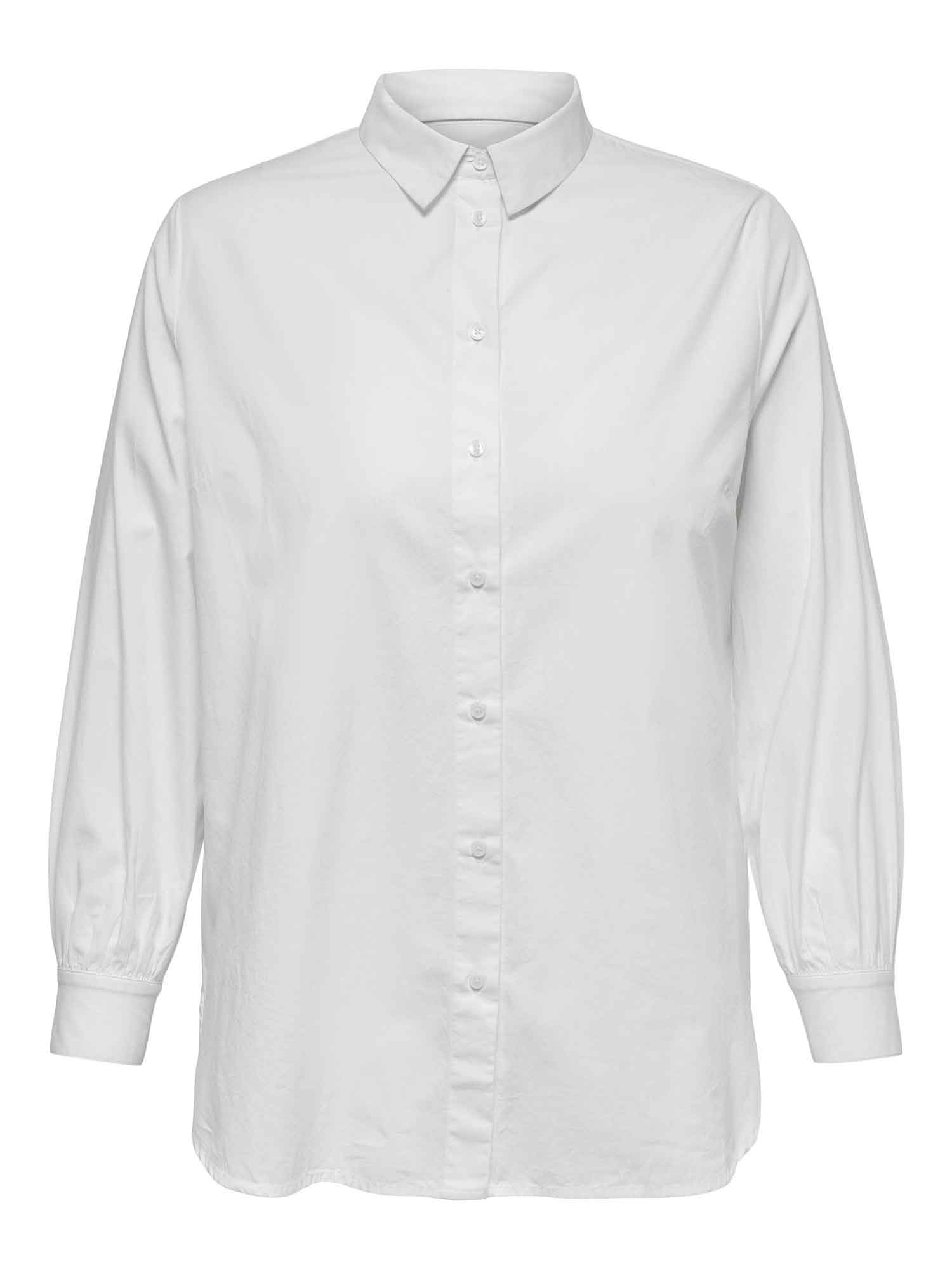 NORA - Hvid bomulds skjorte fra Only Carmakoma