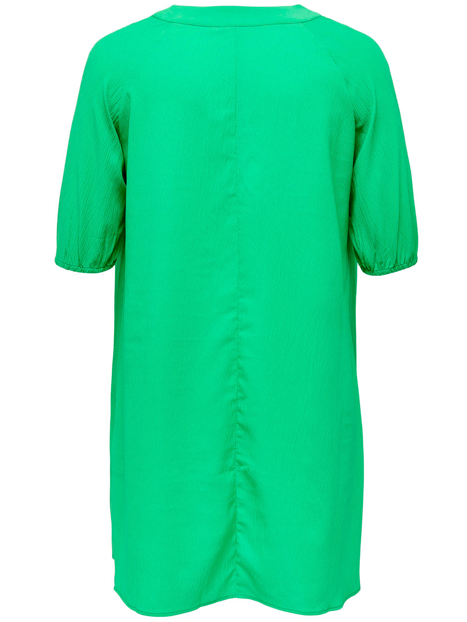 DENDA - Grøn knælang kjole med v-hals fra Only Carmakoma