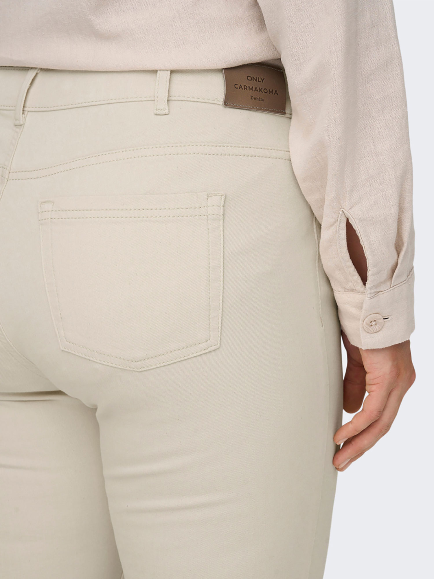 WILLY - Beige jeans med stræk fra Only Carmakoma