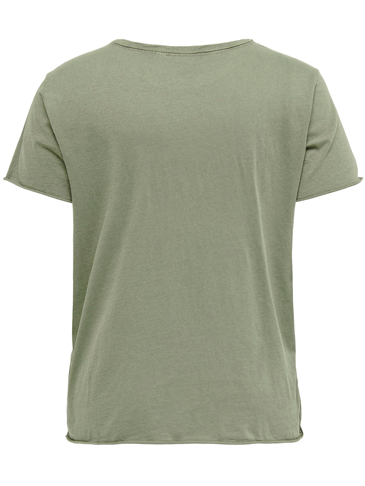 MIKO - Grøn bomulds t-shirt med nitte tryk fra Only Carmakoma