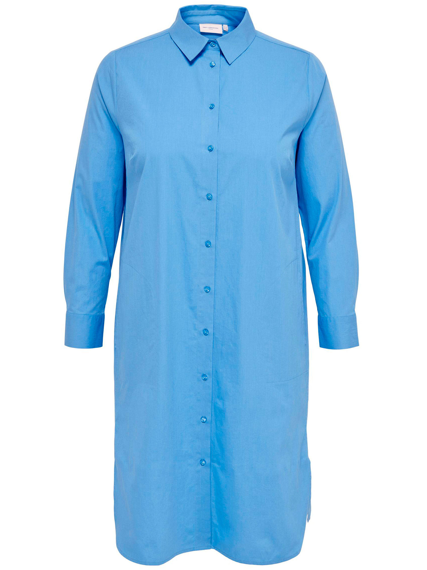 MALENI - Blå skjorte kjole i bomuld fra Only Carmakoma