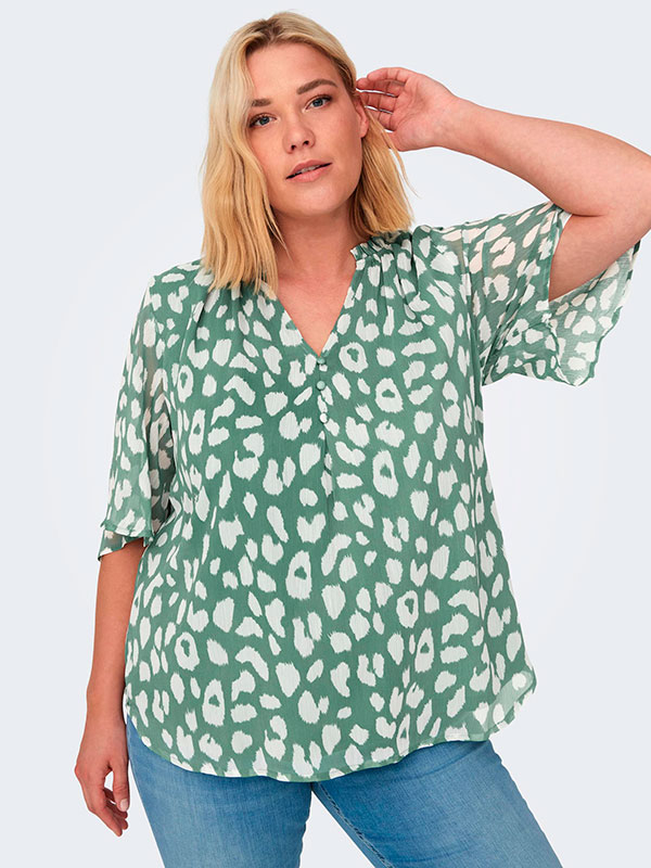 Only Carmakoma VICTORA - bluse i leopardprint