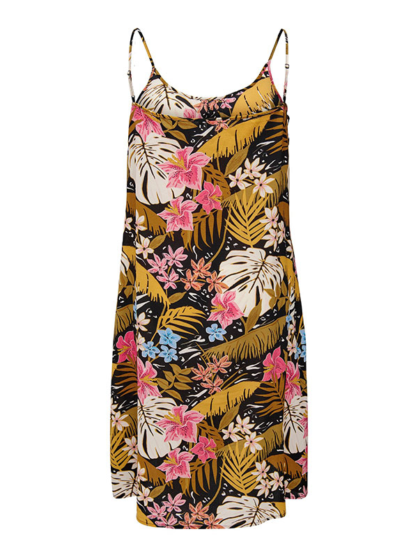 LUXODA - Sort kjole med blomsterprint fra Only Carmakoma