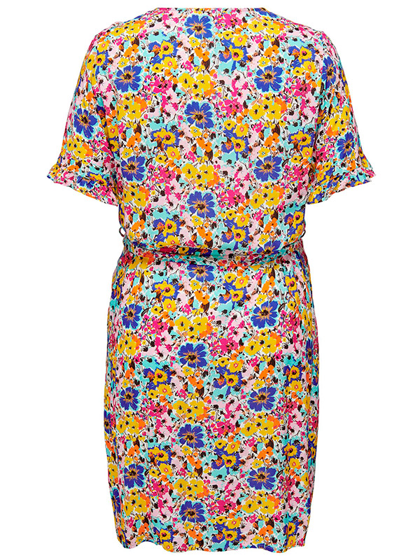 MAZING - Viskose skjorte kjole i blomster print fra Only Carmakoma