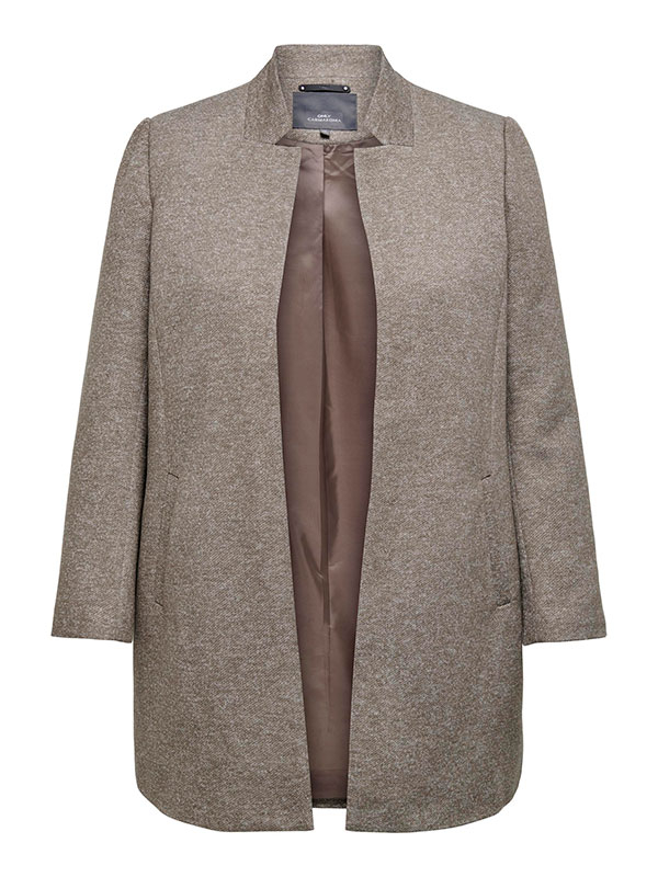 SOHO - Lys brun jakke med blazer look fra Only Carmakoma