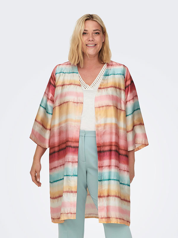 TANNY - Blank kimono i smukke farver fra Only Carmakoma