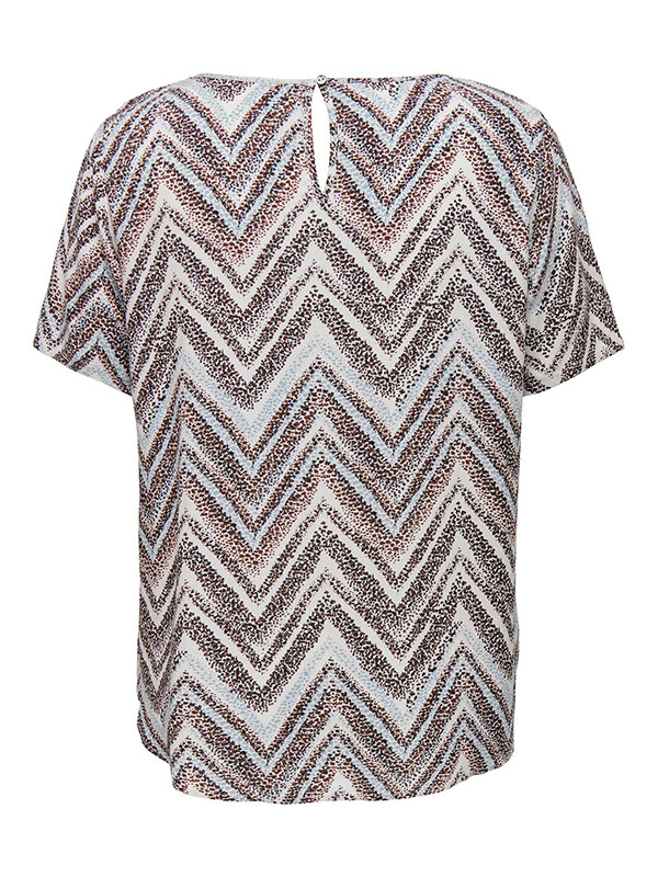 NOVA - Viskose bluse med garfisk print fra Only Carmakoma