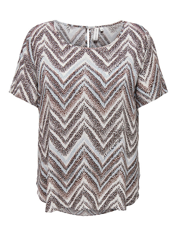 NOVA - Viskose bluse med garfisk print fra Only Carmakoma