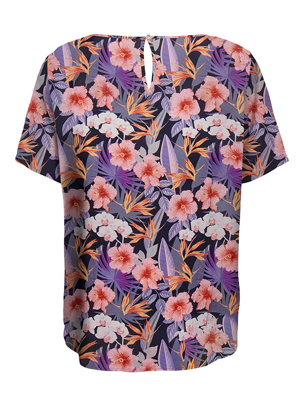 NOVA - Viskose bluse med blomster print fra Only Carmakoma
